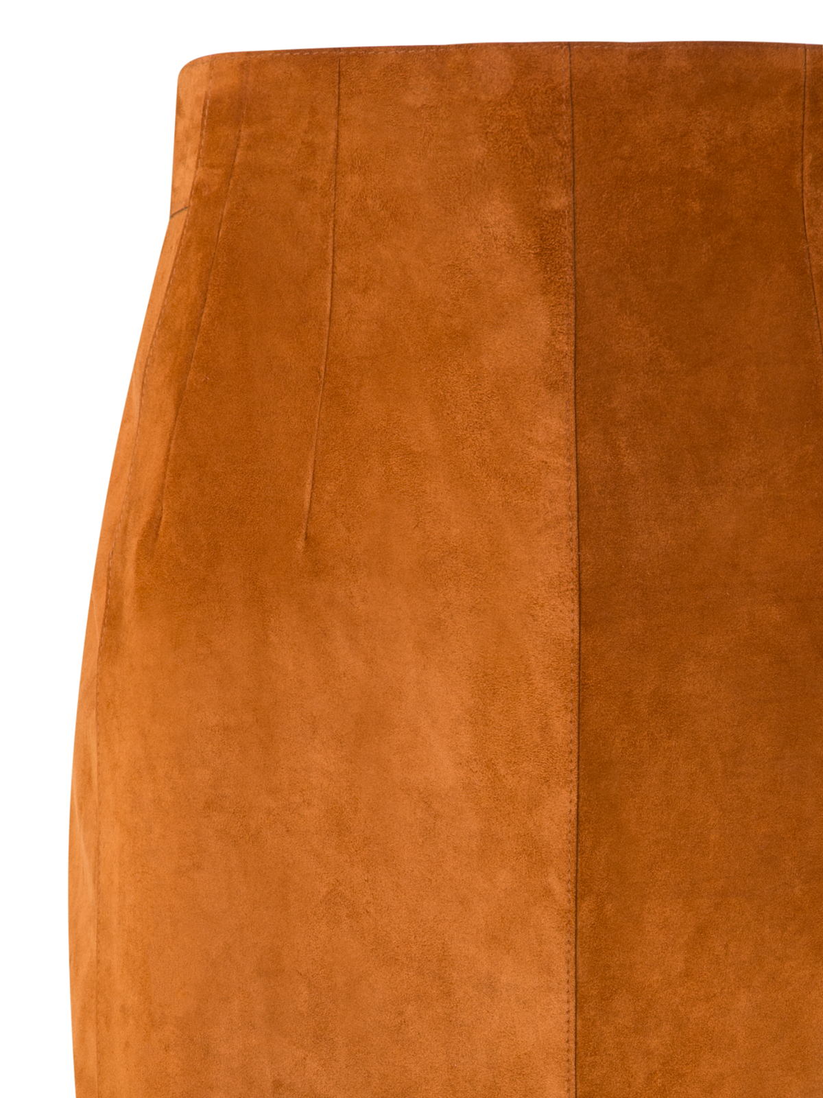 Designer Pencil Skirt in Suede - neutral - brown
