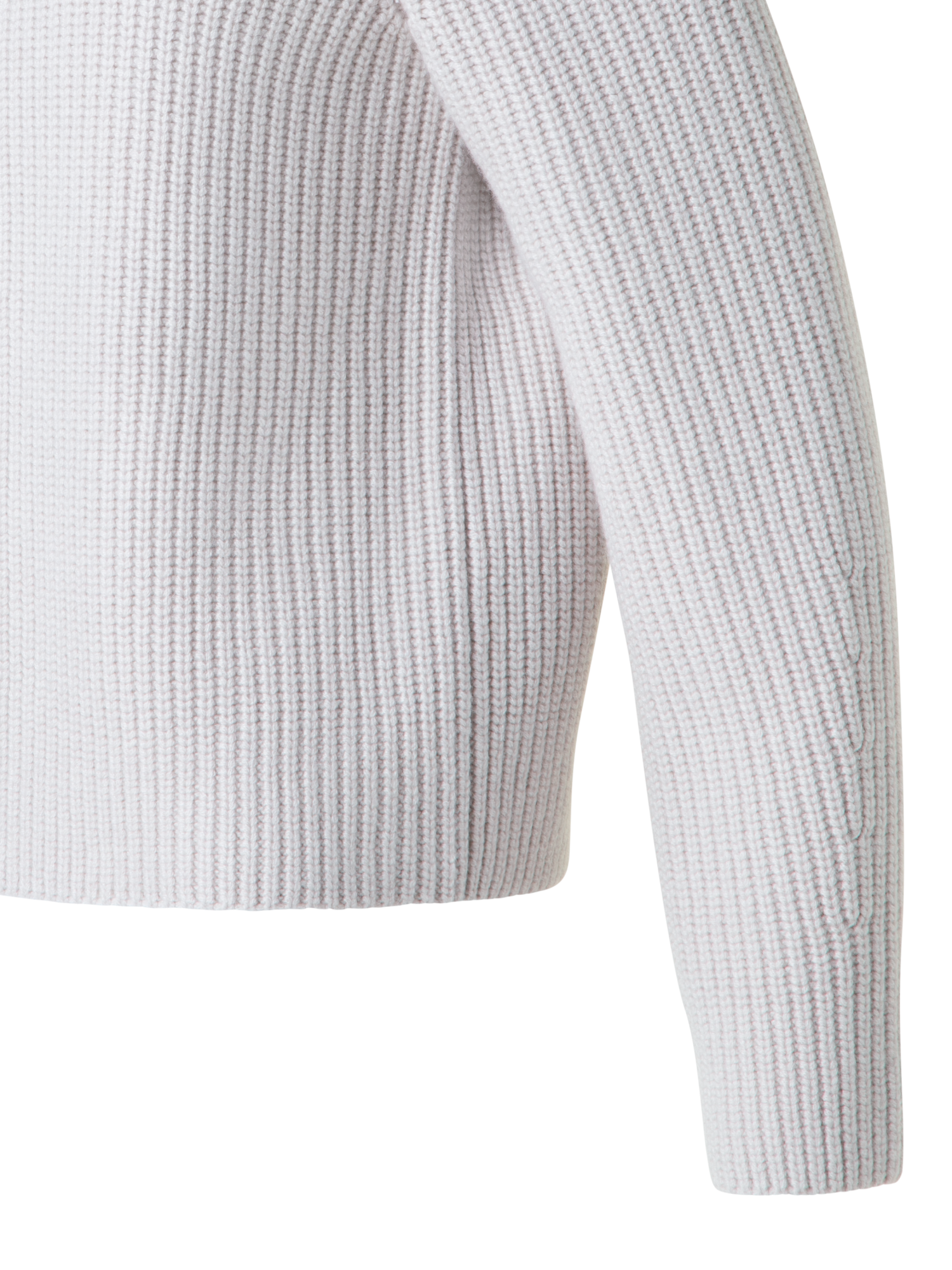 Designer Boxy Rib Knit Cardigan in Pure Cashmere - neutral - grey - beige