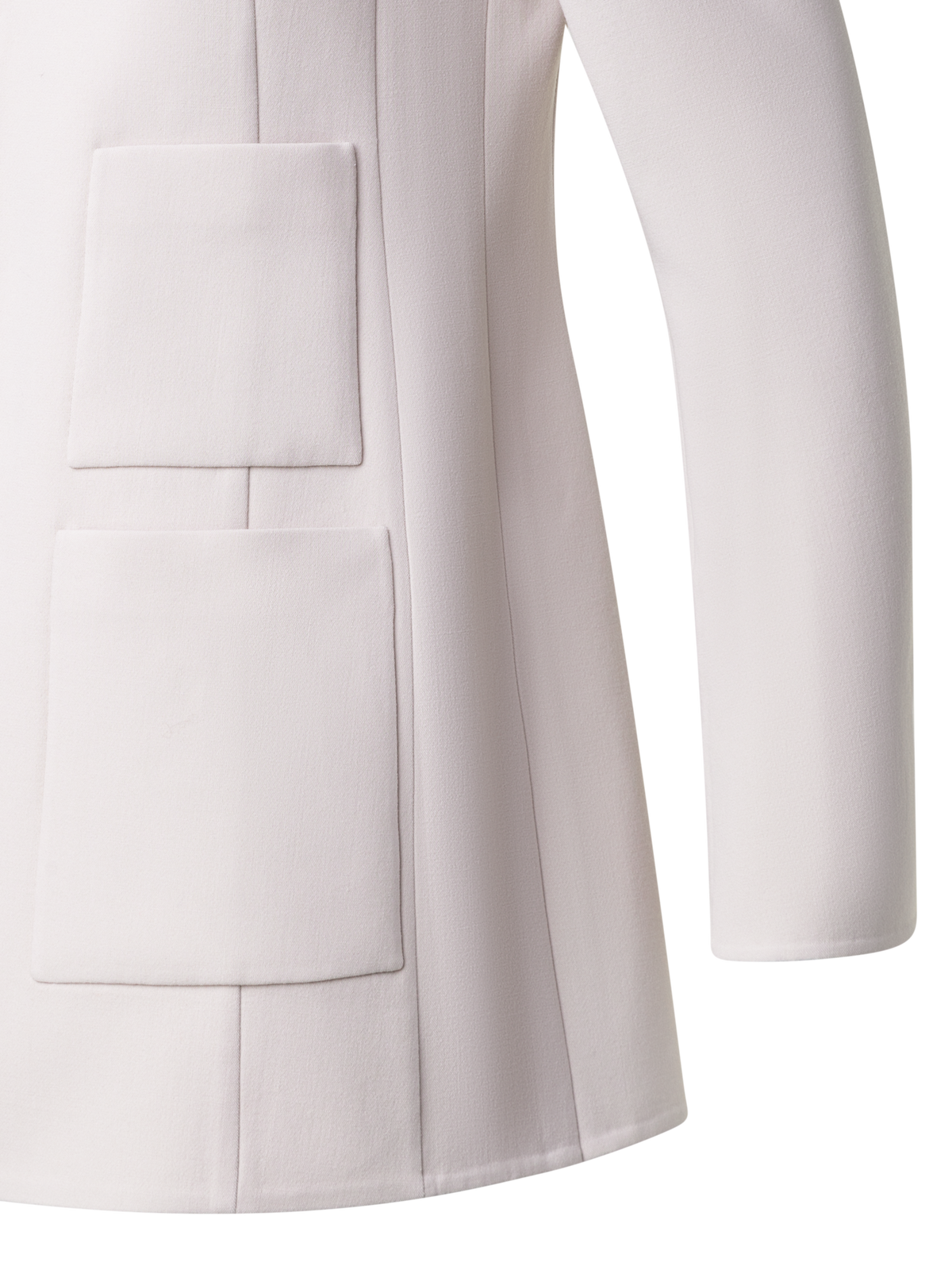 Designer Wool Stretch Double-Face Long Jacket - beige