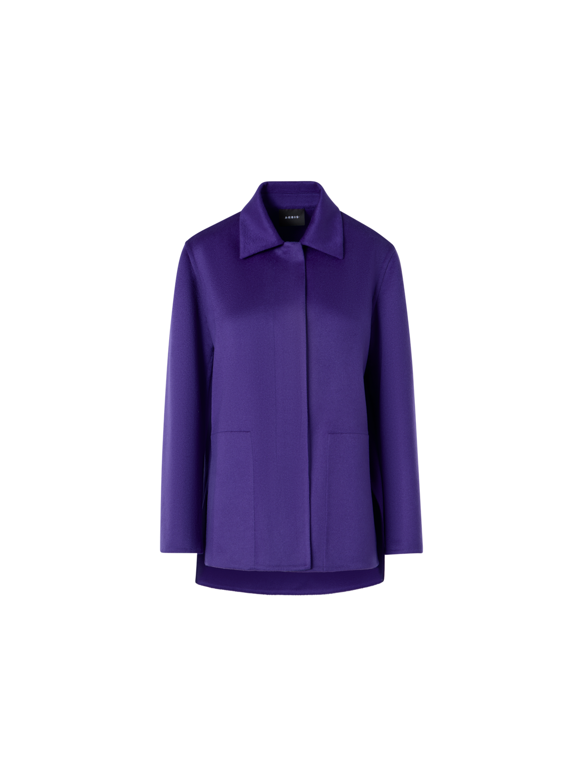 Designer Laars Long Jacket in Cashmere Double-Face - purple
