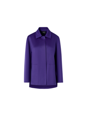 Designer Laars Long Jacket in Cashmere Double-Face - purple