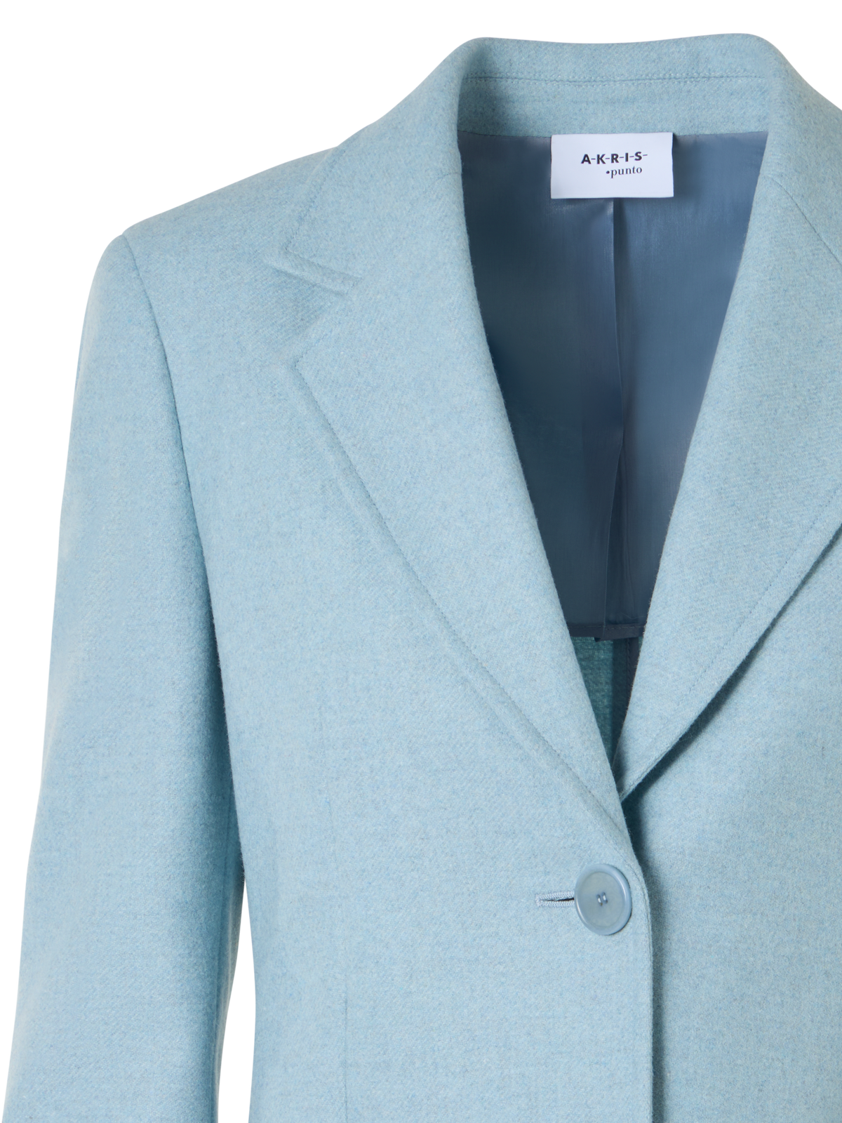 Designer Tailored Wool Flannel Jacket - blue