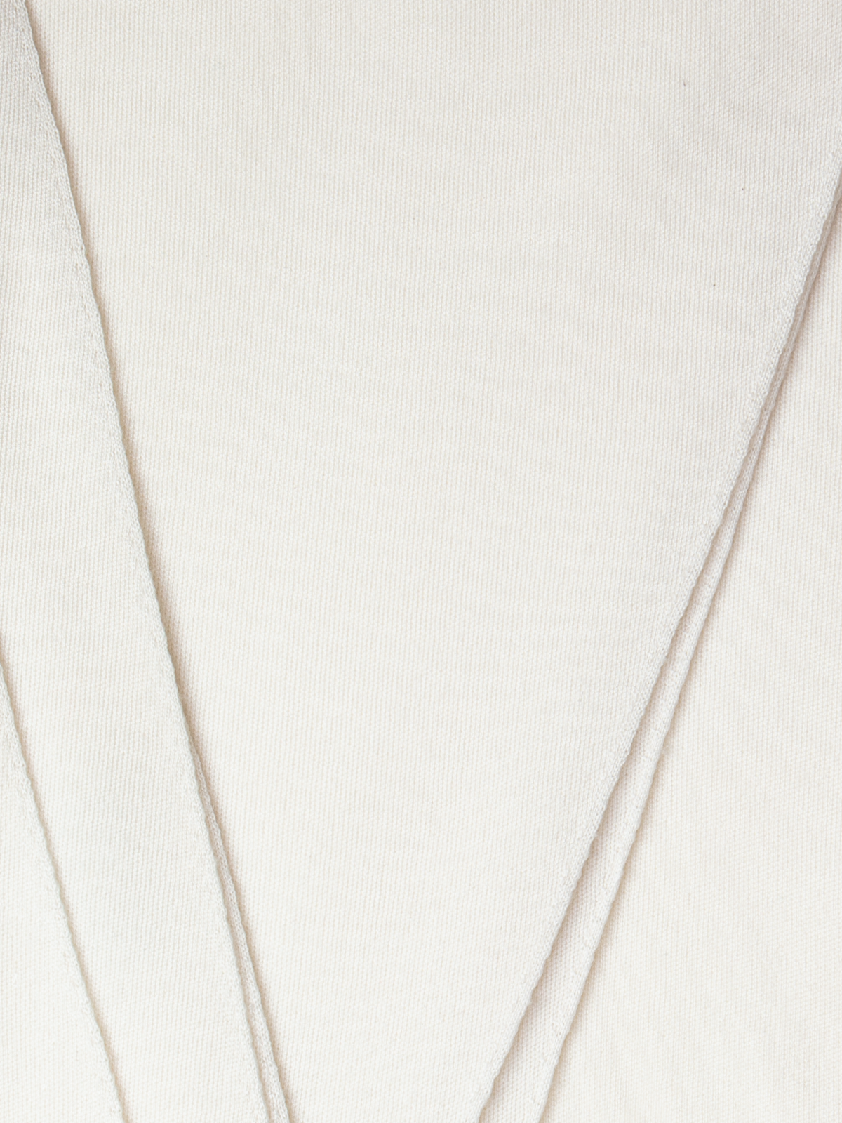 Designer Trapezoid Shaped Scarf from Cashmere Silk  - ecru - white