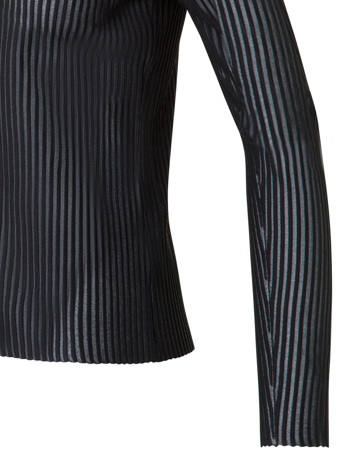 Designer Semi-Sheer Cardigan in Silk Cotton Knit - black - neutral