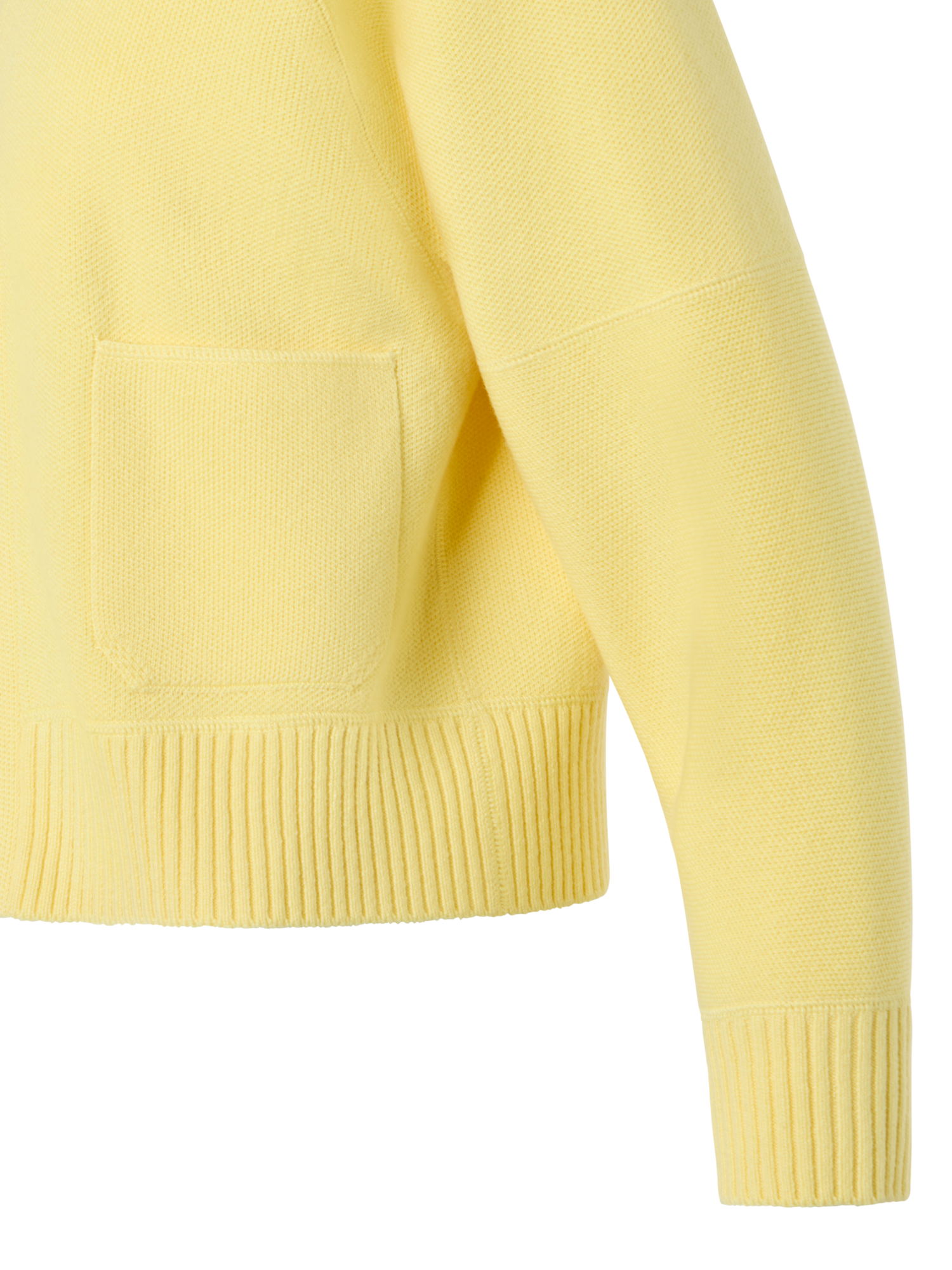 Designer Cashmere Piqué Zip Cardigan - yellow