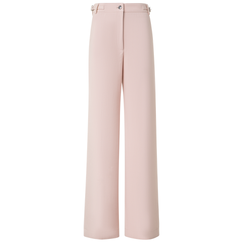 Wide Cotton Denim Stretch Pants
