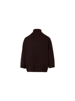Designer Cashmere Turtle Neck Pullover - brown