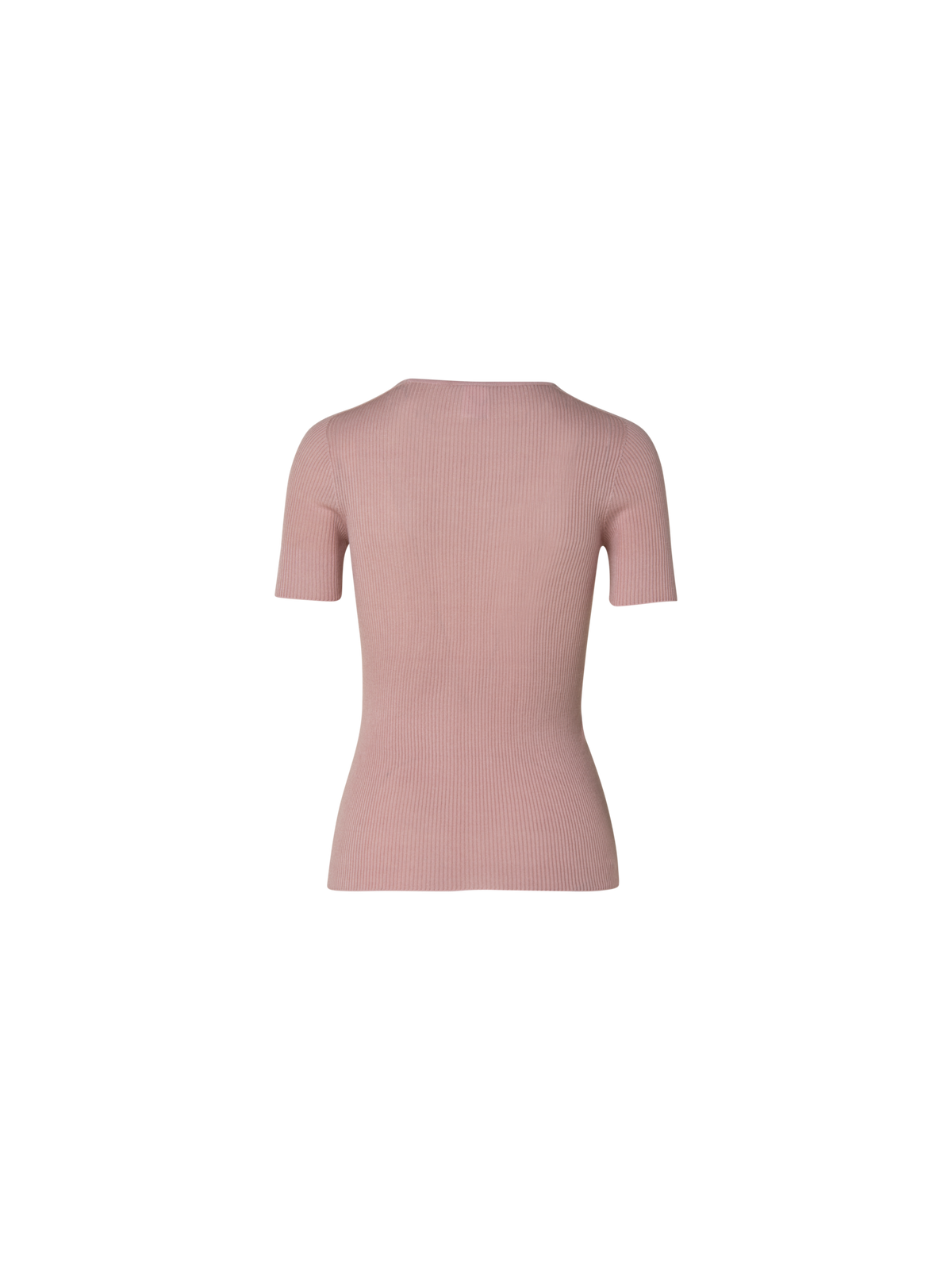 Designer Silk Cotton Rib Short Sleeve Pullover