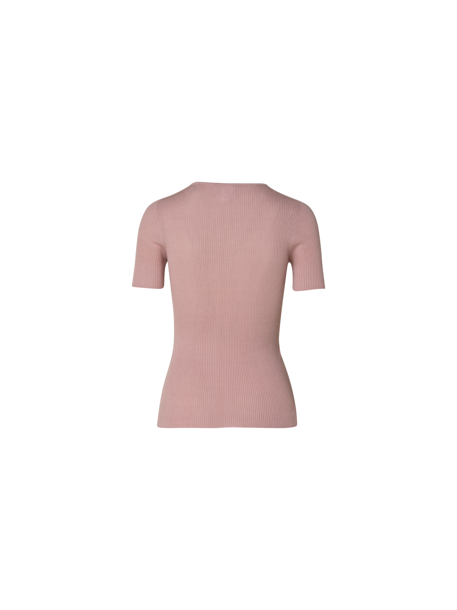 Designer Silk Cotton Rib Short Sleeve Pullover