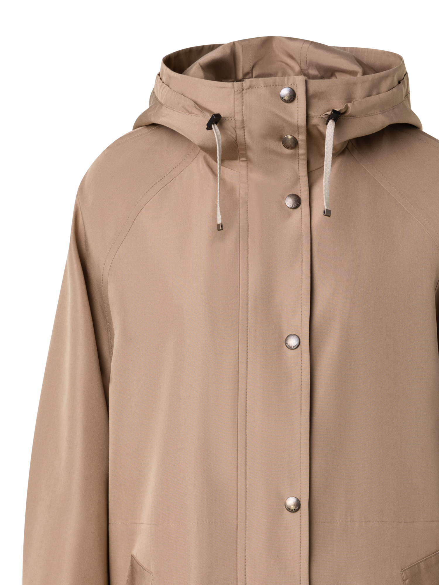 Designer Water Repellent Parka in 100% Mulberry Silk - brown
