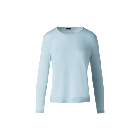 Seamless Crew Neck Sweater in Cashmere Silk