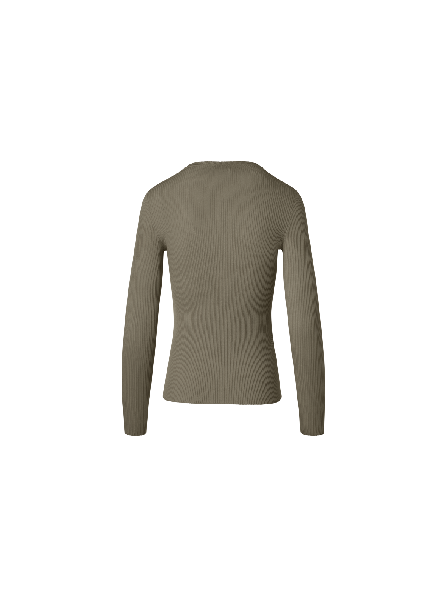 Designer Fitted Seamless Silk Cotton Knit Sweater - neutral