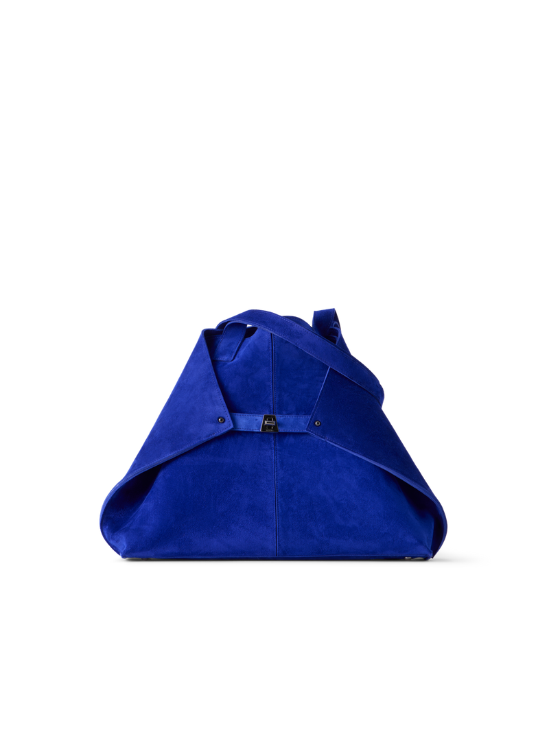 Designer Ai Medium Shoulder Tote Bag - blue