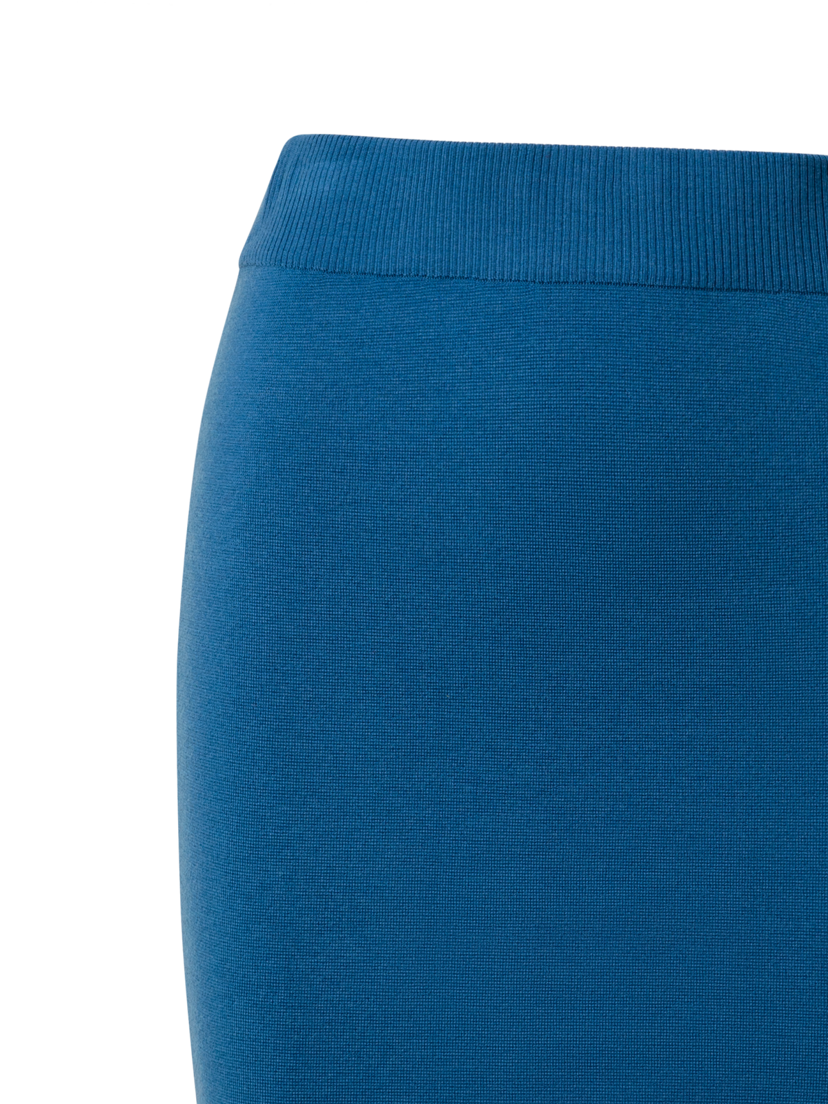 Designer Short Knit Skirt in Merino - blue