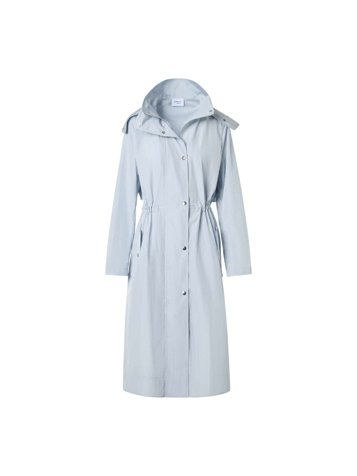 Designer Water-Repellent Lightweight Midi Parka - blue