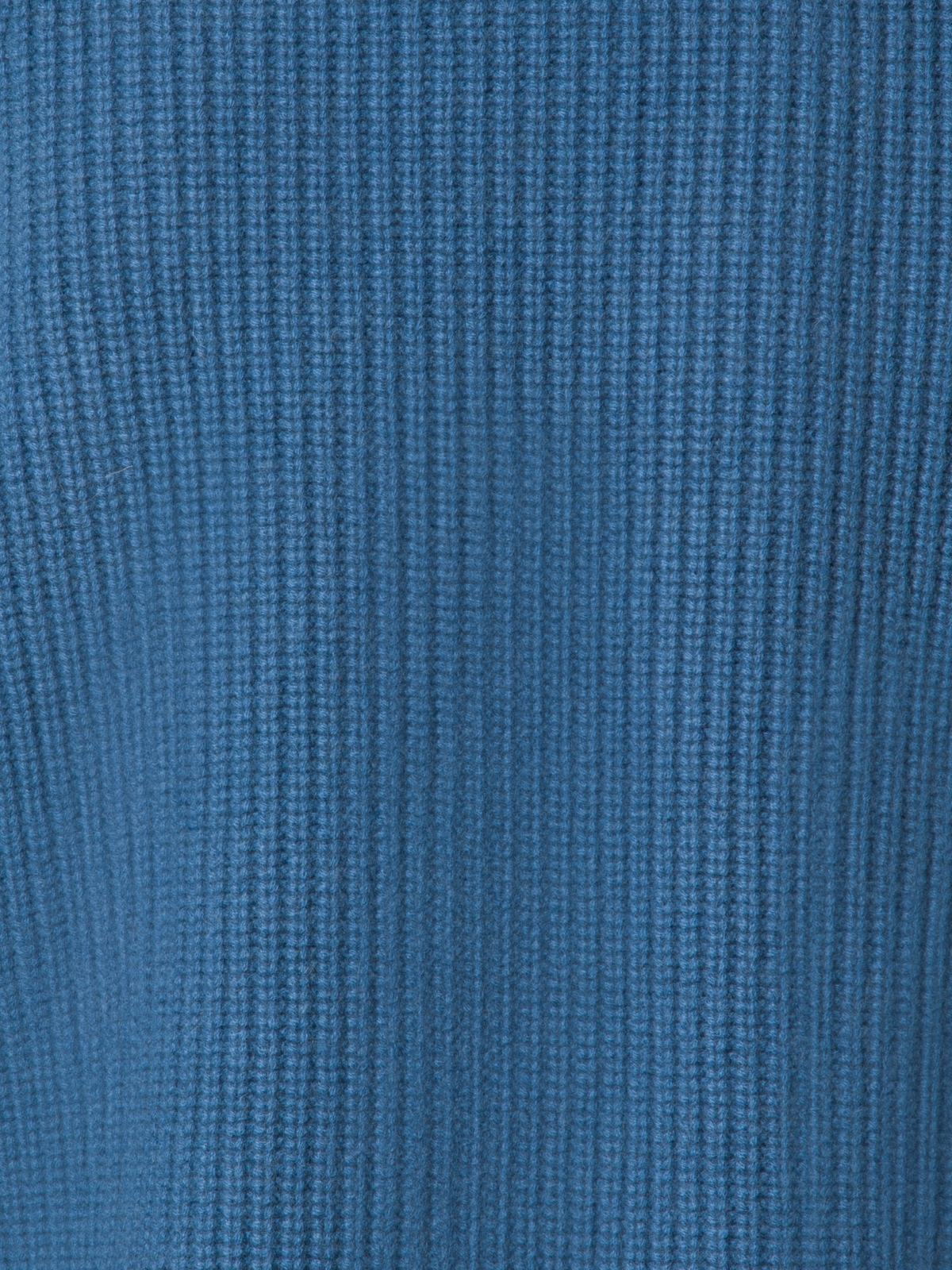 Designer Boxy Rib Knit Sweater in Pure Cashmere - blue