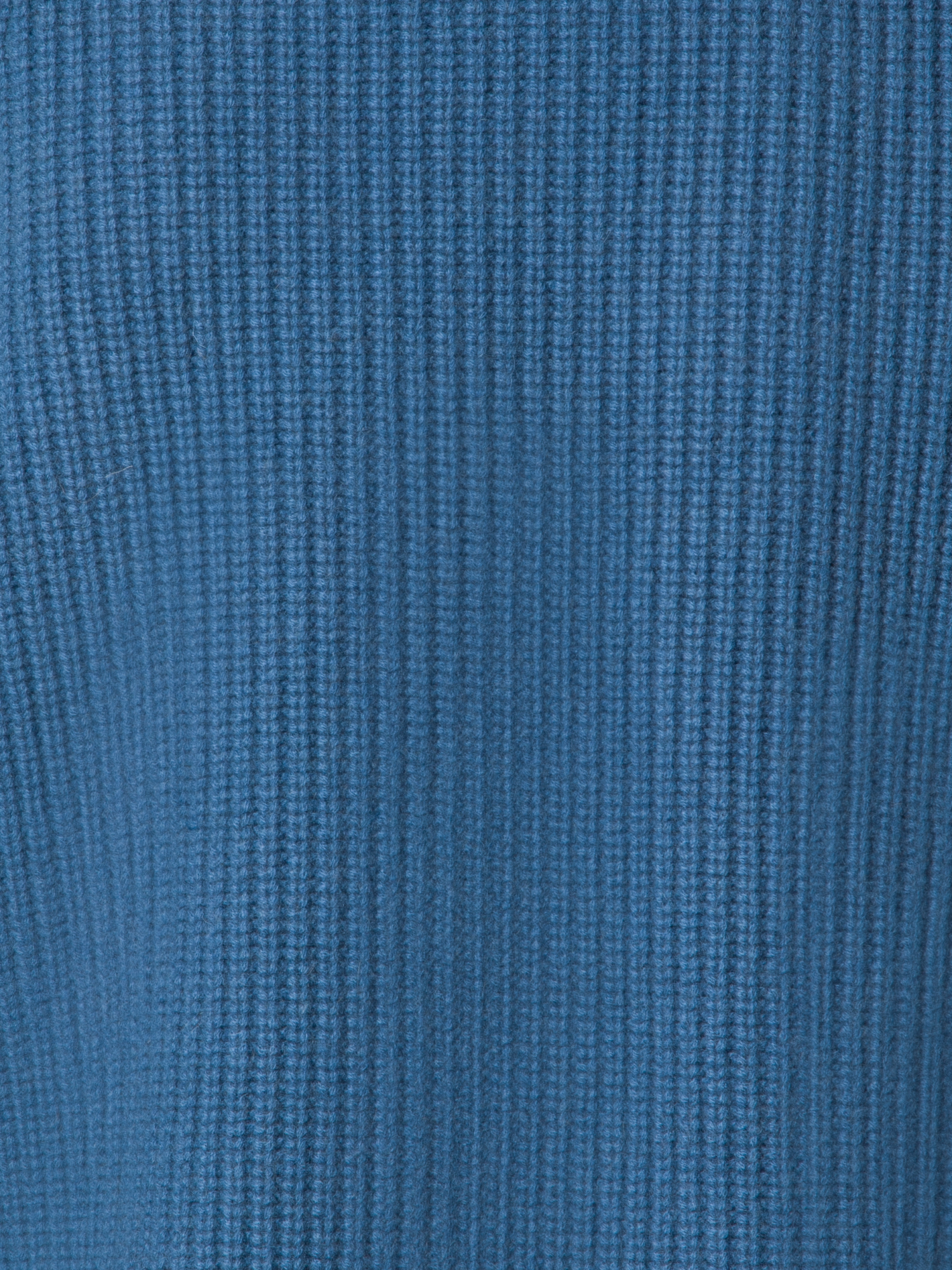 Designer Boxy Rib Knit Sweater in Pure Cashmere - blue