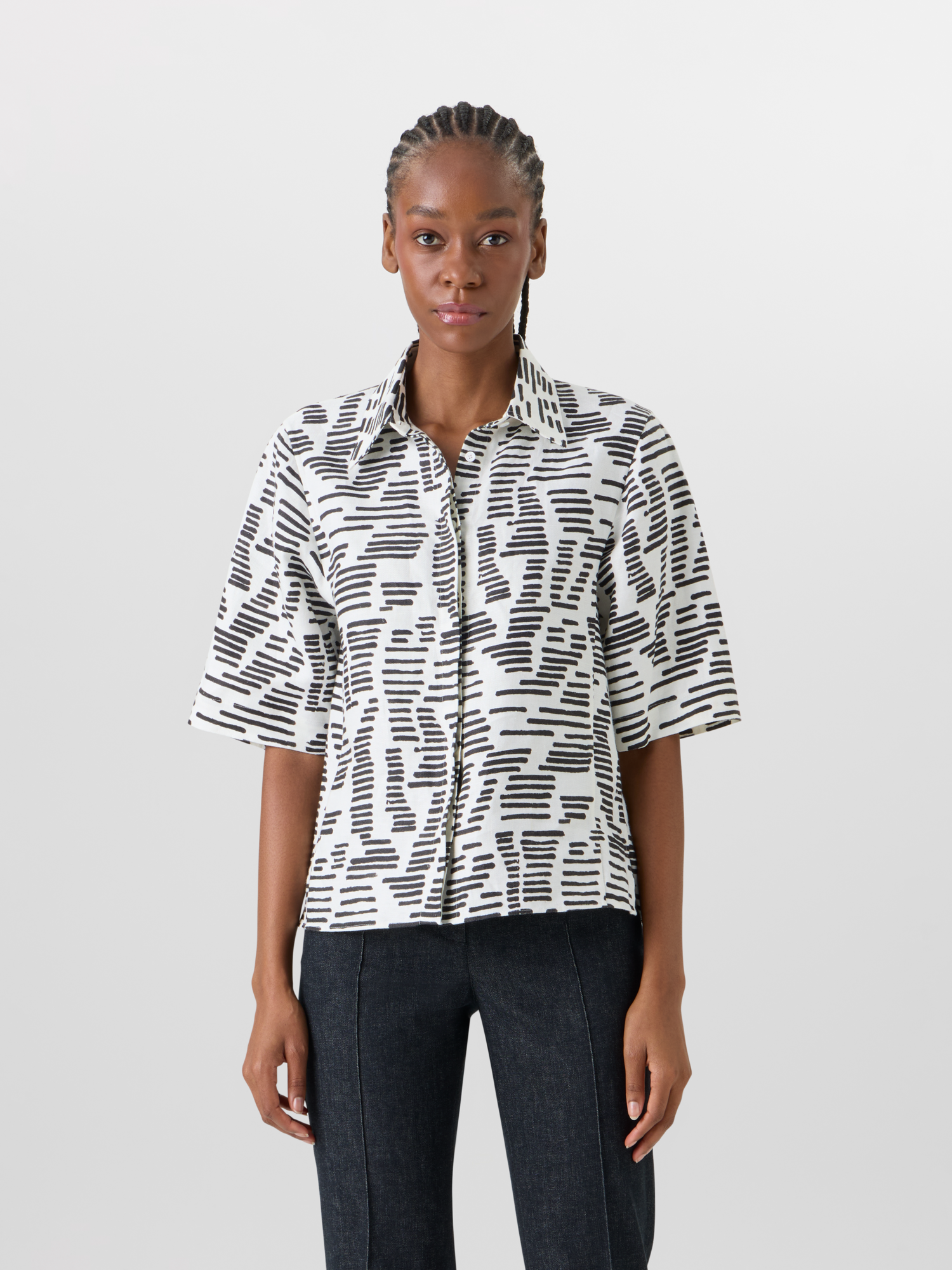 Designer Dance Movements Blouse - white 