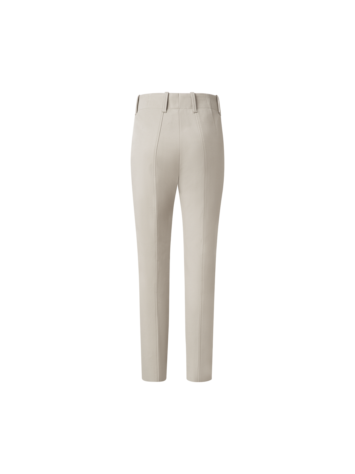 Designer Slim Cotton Wool Gabardine Pants - neutral - pastel - beige