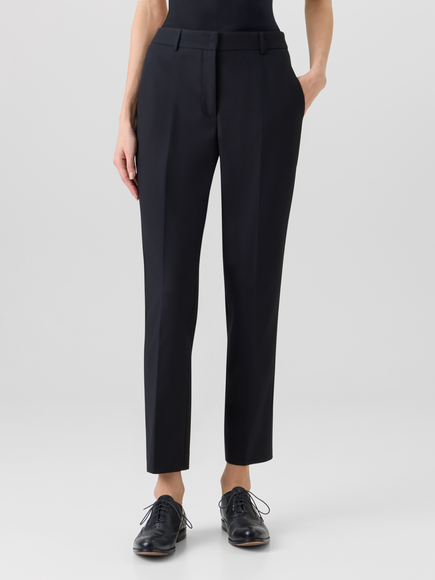 Designer Flavin Pants in Cotton Gabardine - black 