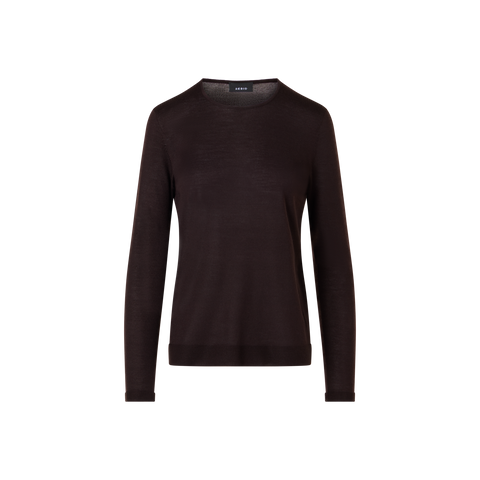 Seamless Crew Neck Sweater in Cashmere Silk