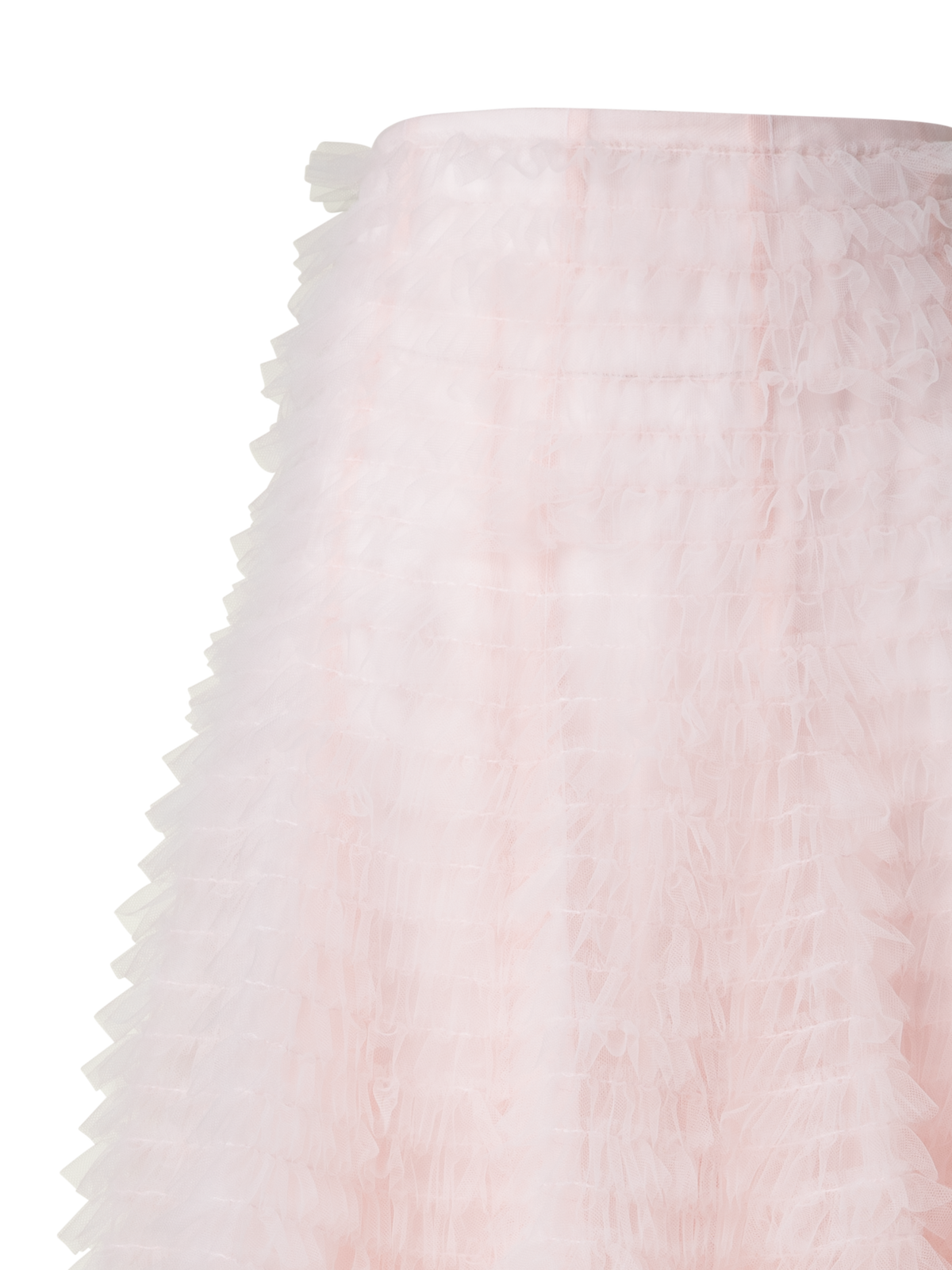 Designer Ruched Tulle Maxi Skirt - pastel - pink