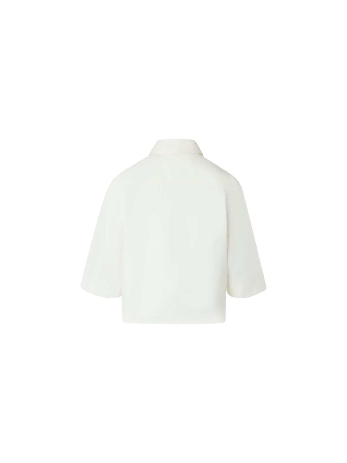 Designer Cotton Boxy Blouse with Eyelet Guipure - white