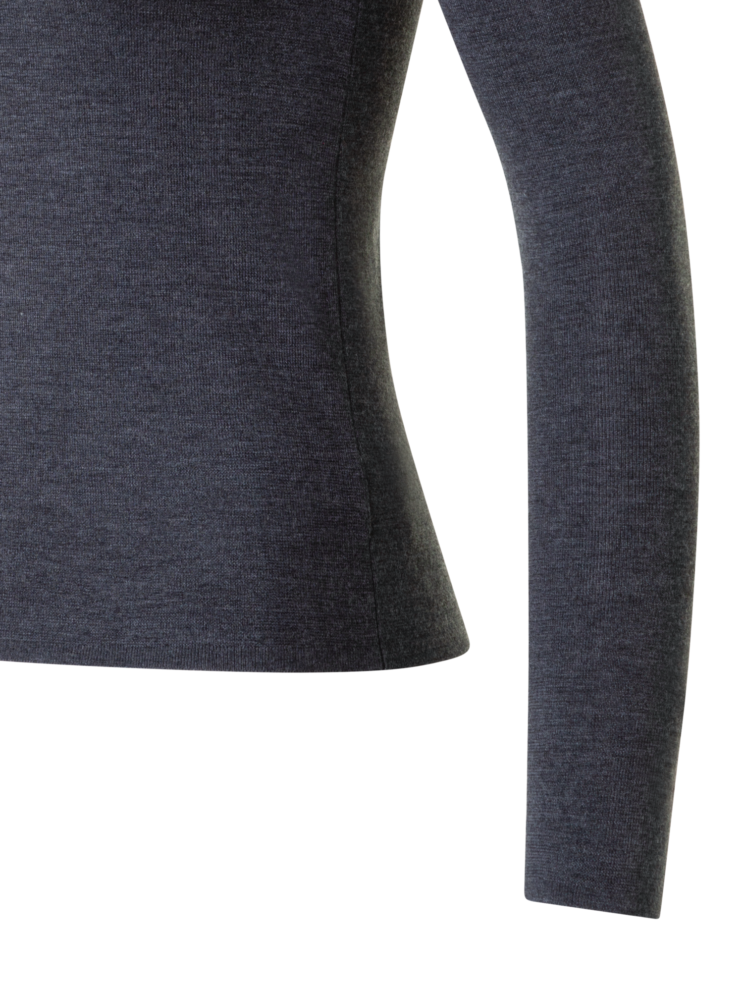 Designer Merino Wool Turtle Neck Pullover - neutral - grey