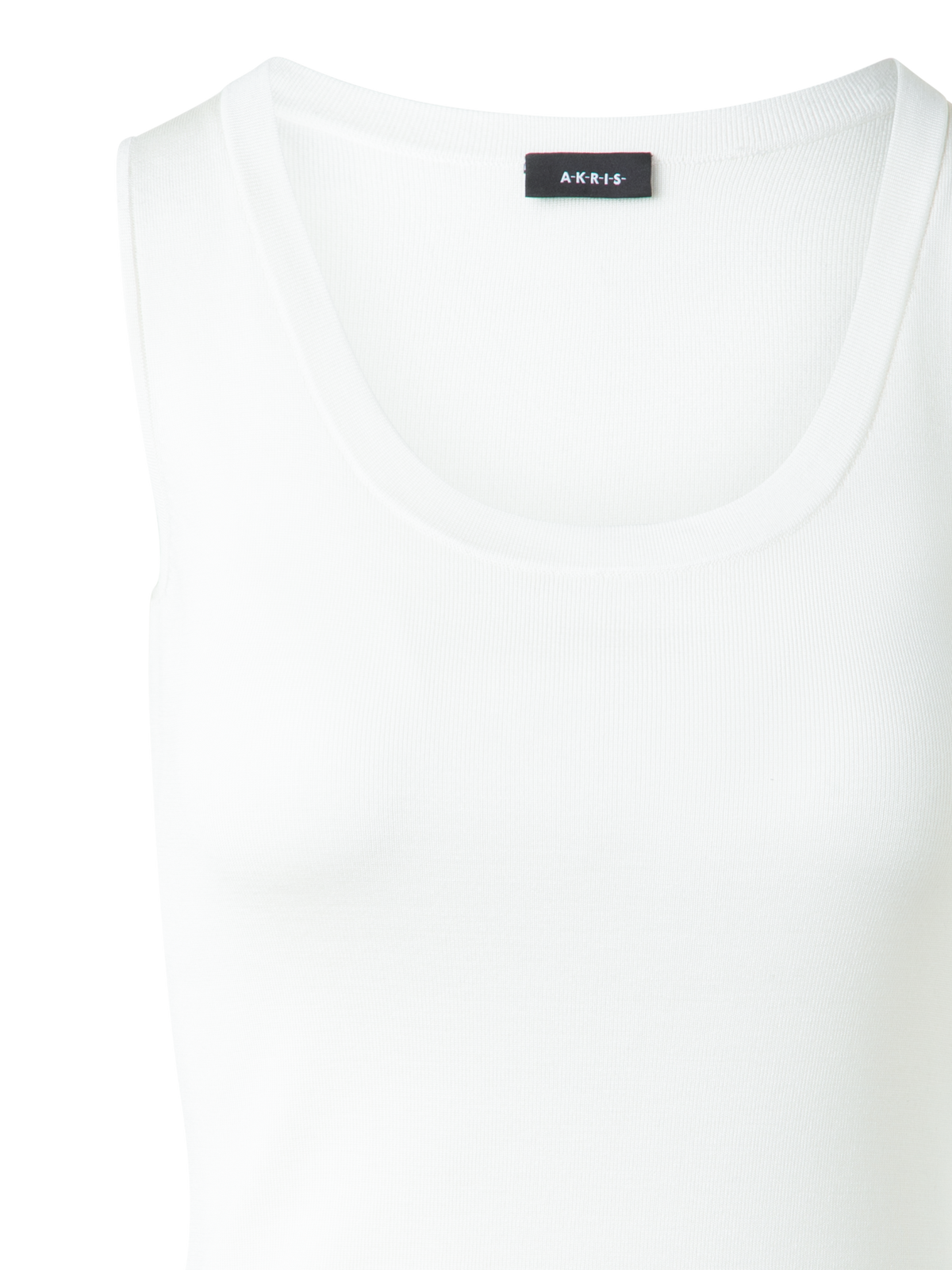 Designer Knit Tank Top in Silk Stretch - neutral - ecru - white