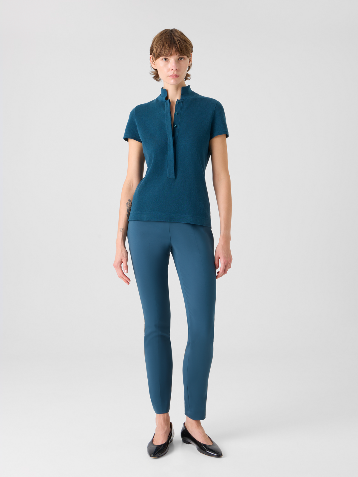 Designer Melissa Slim Pants in Stretch Cotton #editorial