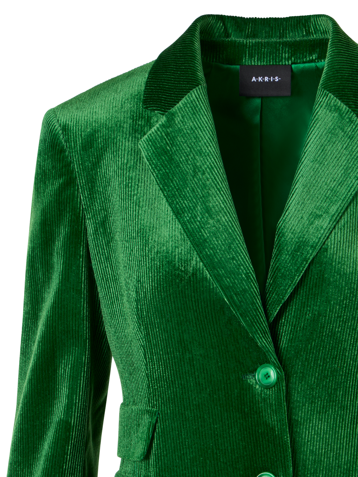 Designer Jacket in Fluid Corduroy - green