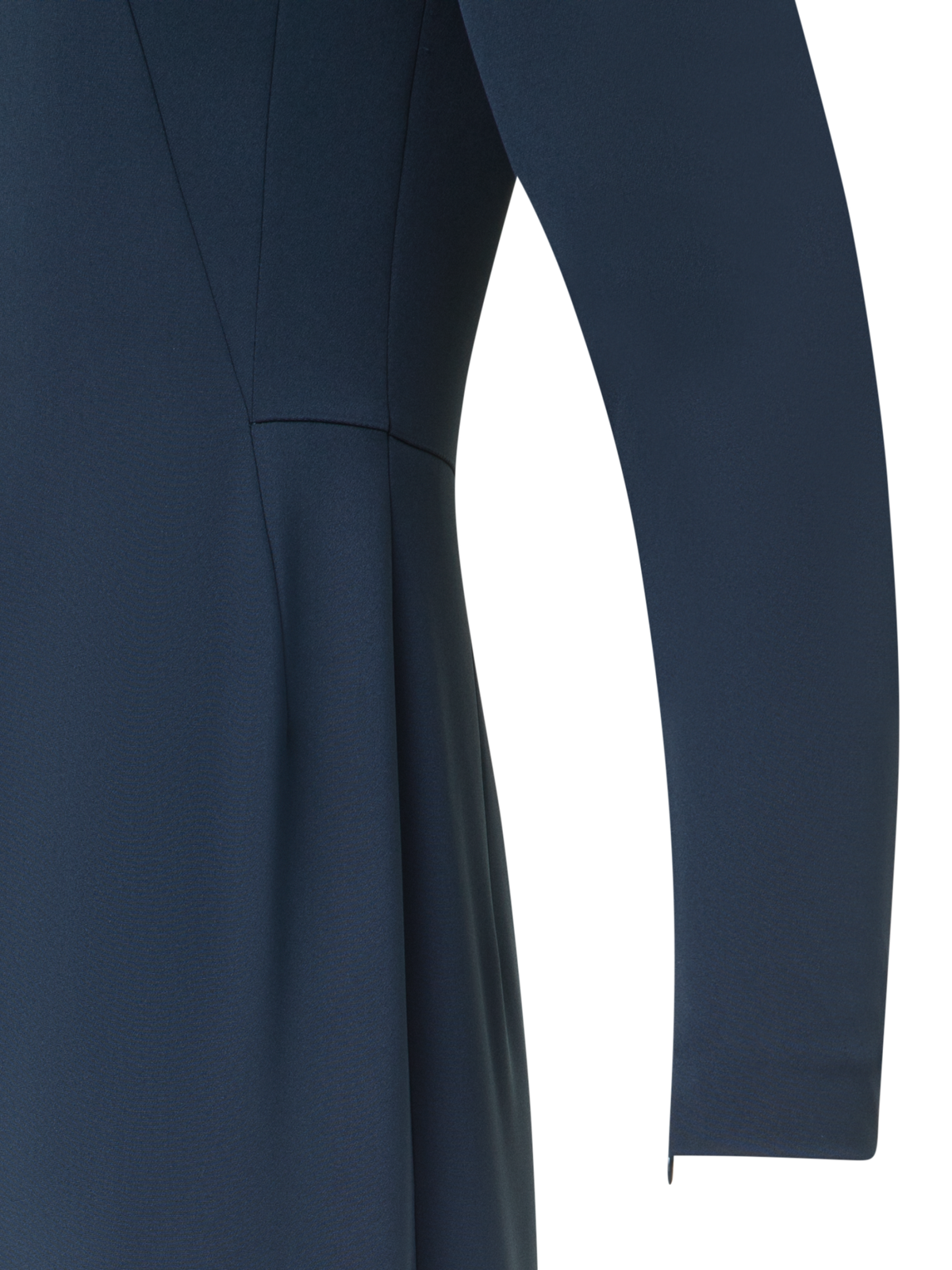 Designer Silk Gown with 3D Anemone - neutral - navy - blue