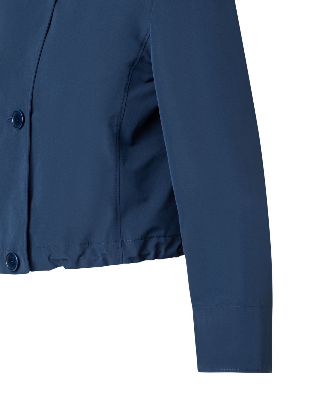 Designer Short Techno Taffeta Jacket - navy - blue