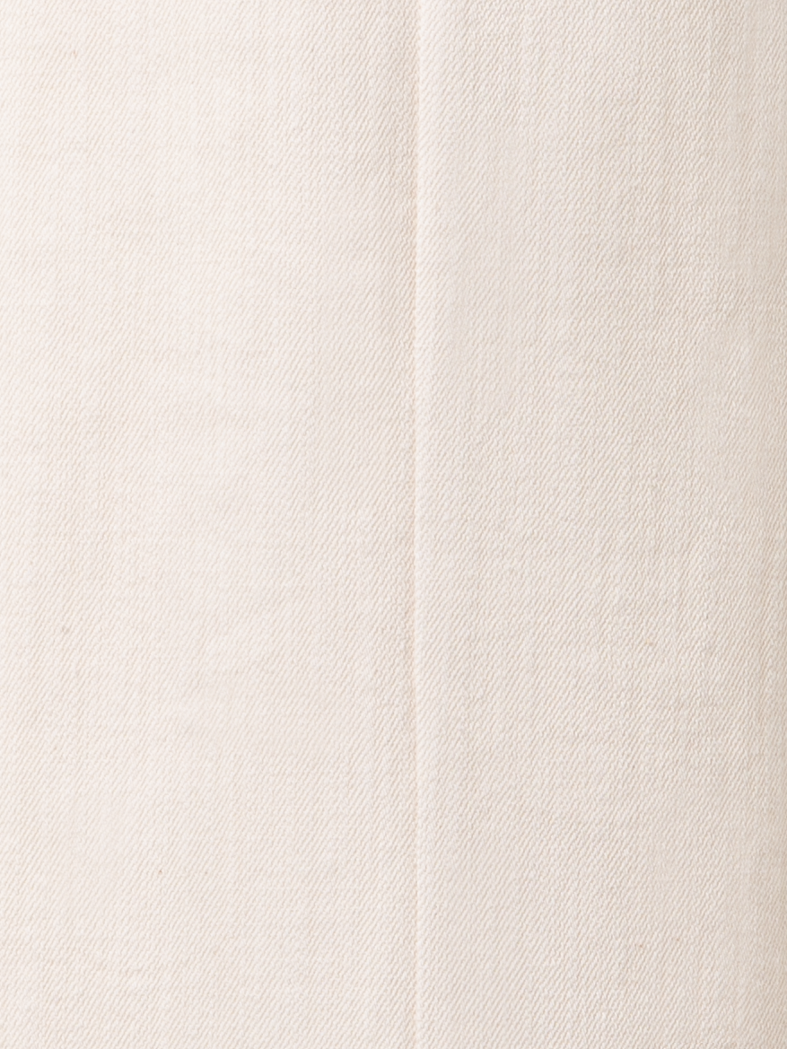 Designer Wide Cotton Wool Denim Stretch Pants - neutral - pastel - beige