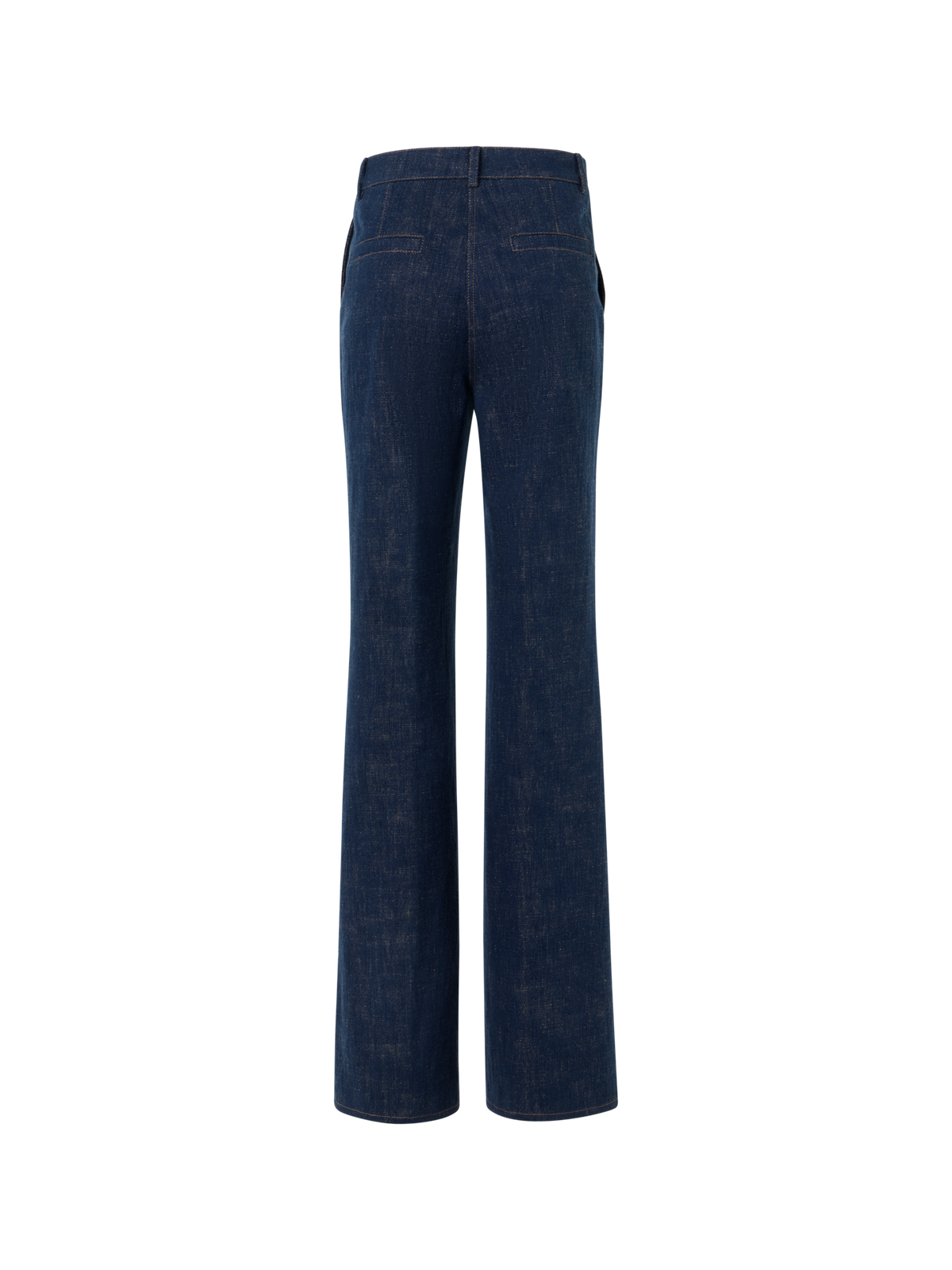 Designer Bootcut Pants in Brushed Winter Denim - navy