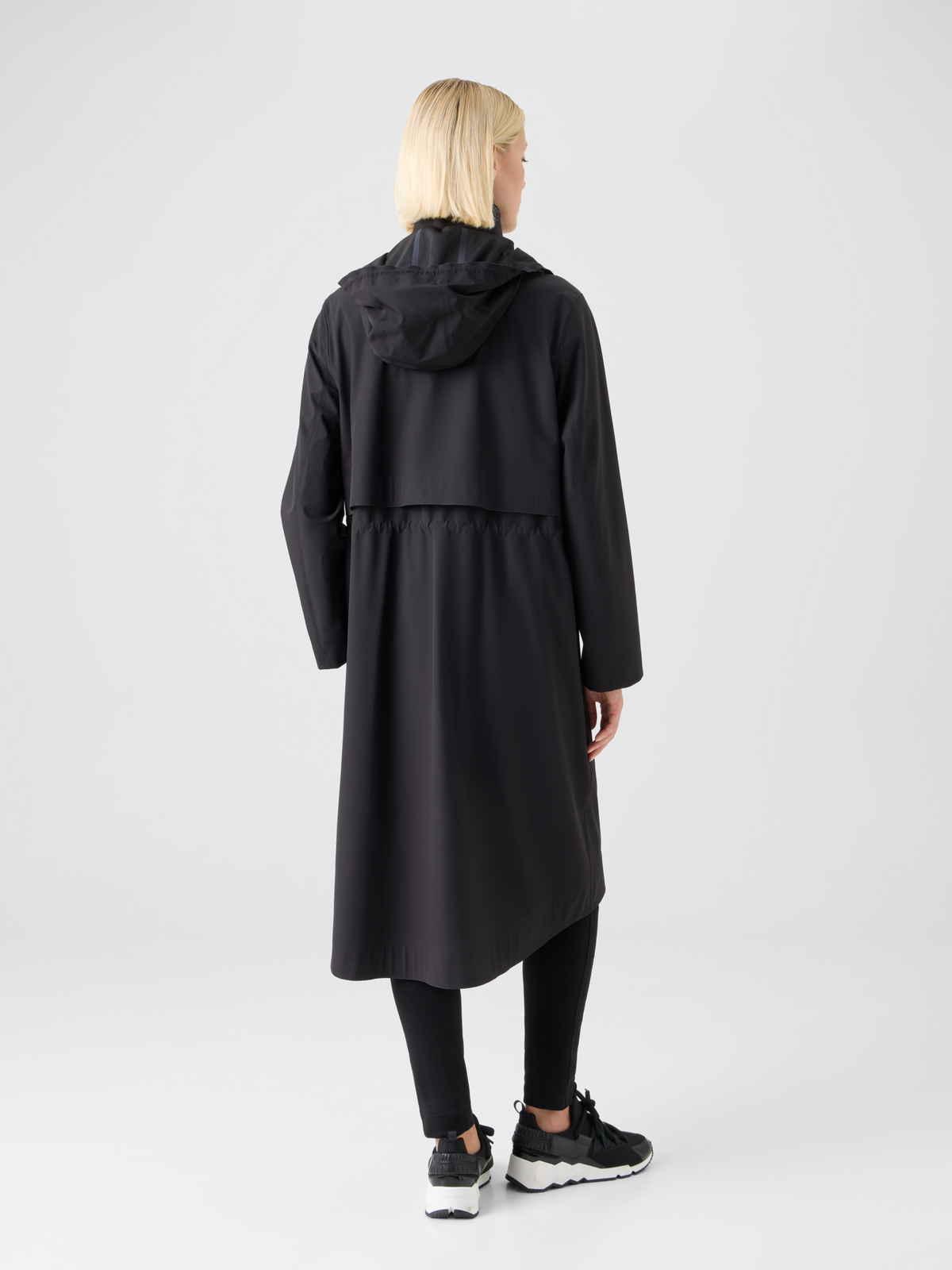 Designer Water-Repellent Fitted Techno Parka - black #editorial