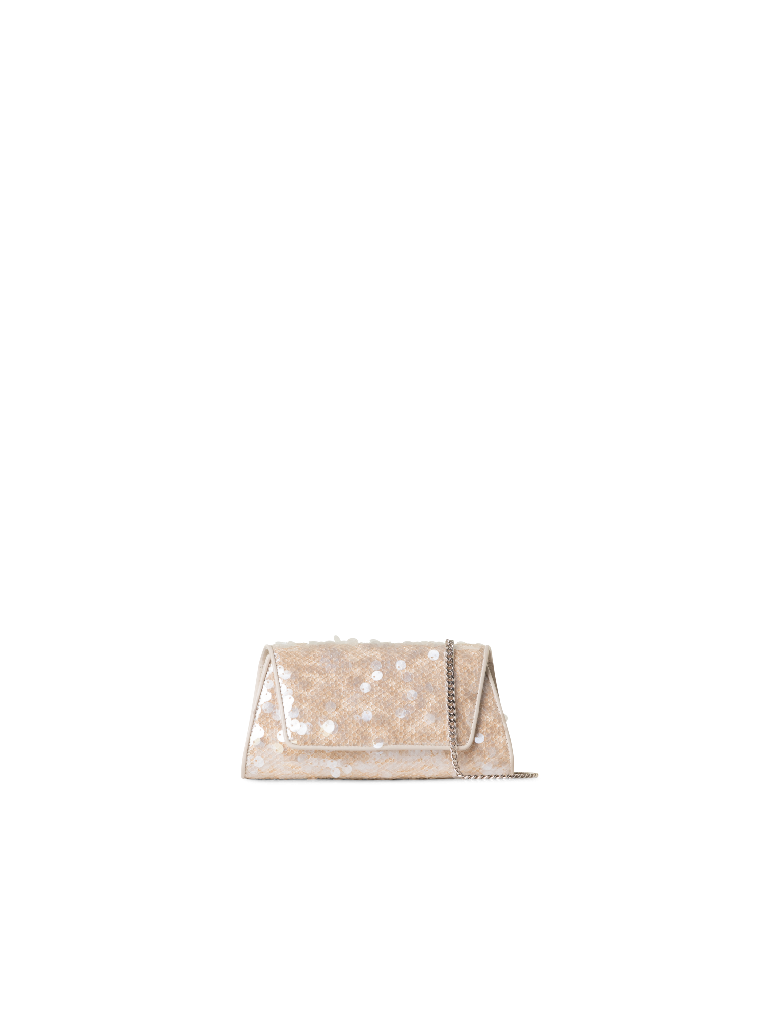 Designer Anouk Mini Trapezoid Clutch - neutral - pastel - ecru - pink - white