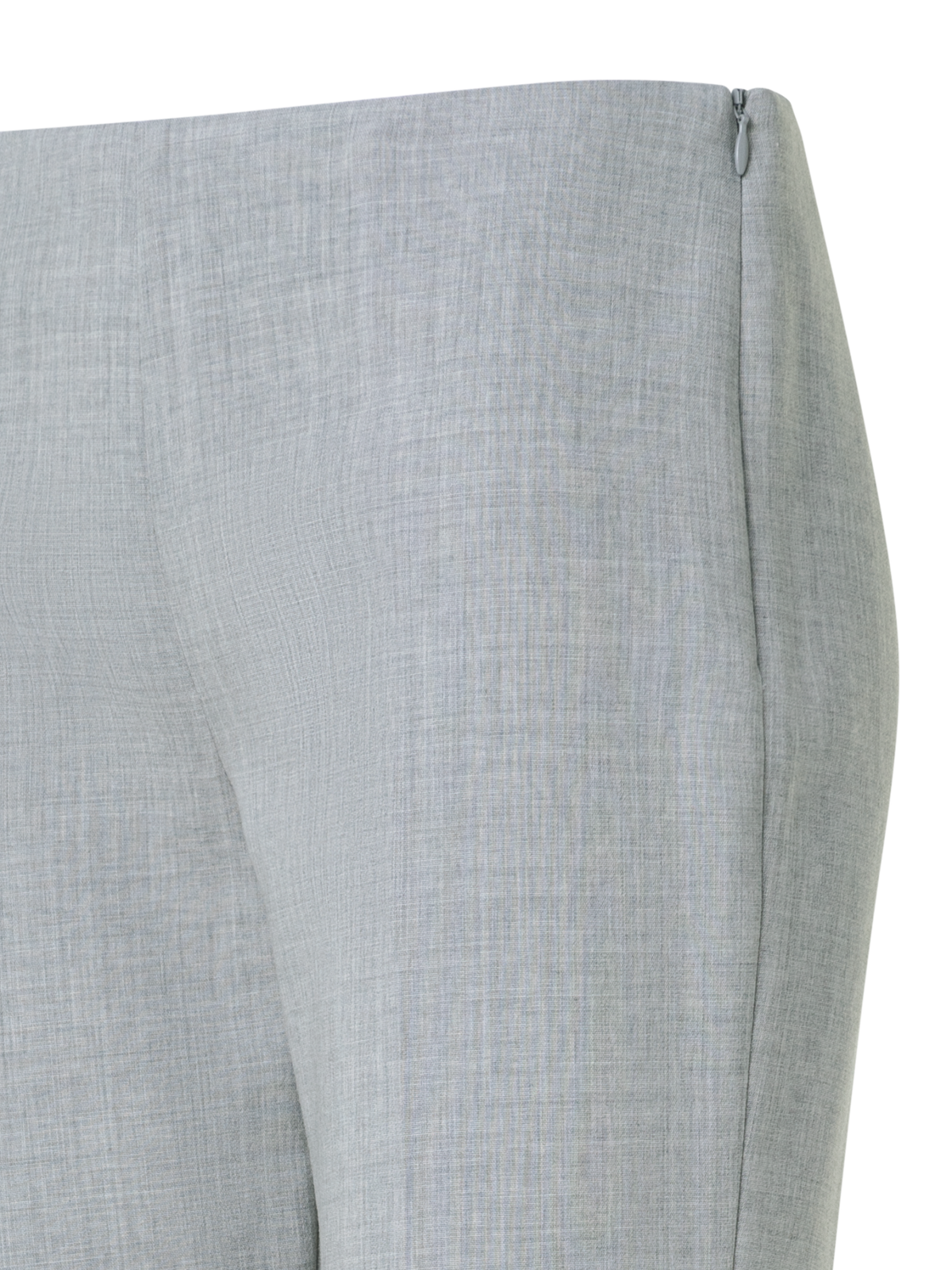 Designer Slim Wool Double-Face Pants - grey