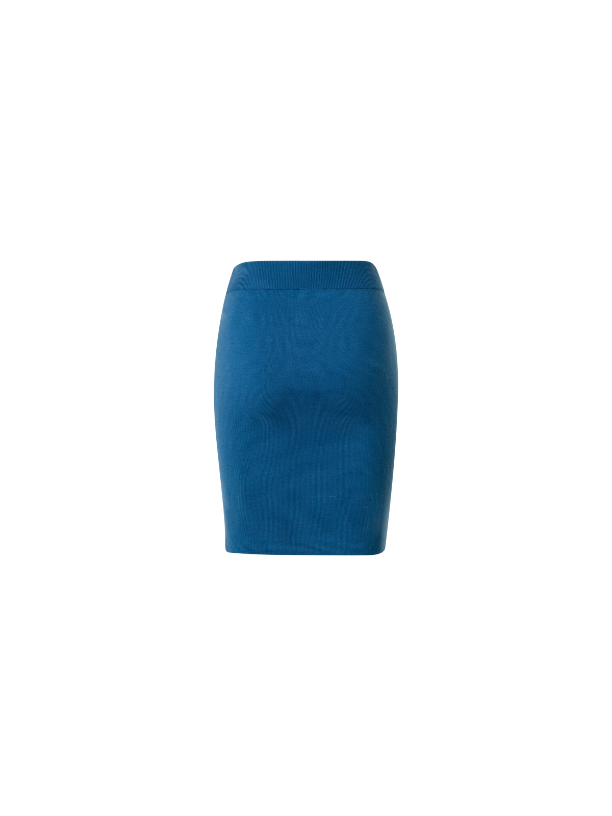 Designer Short Knit Skirt in Merino - blue