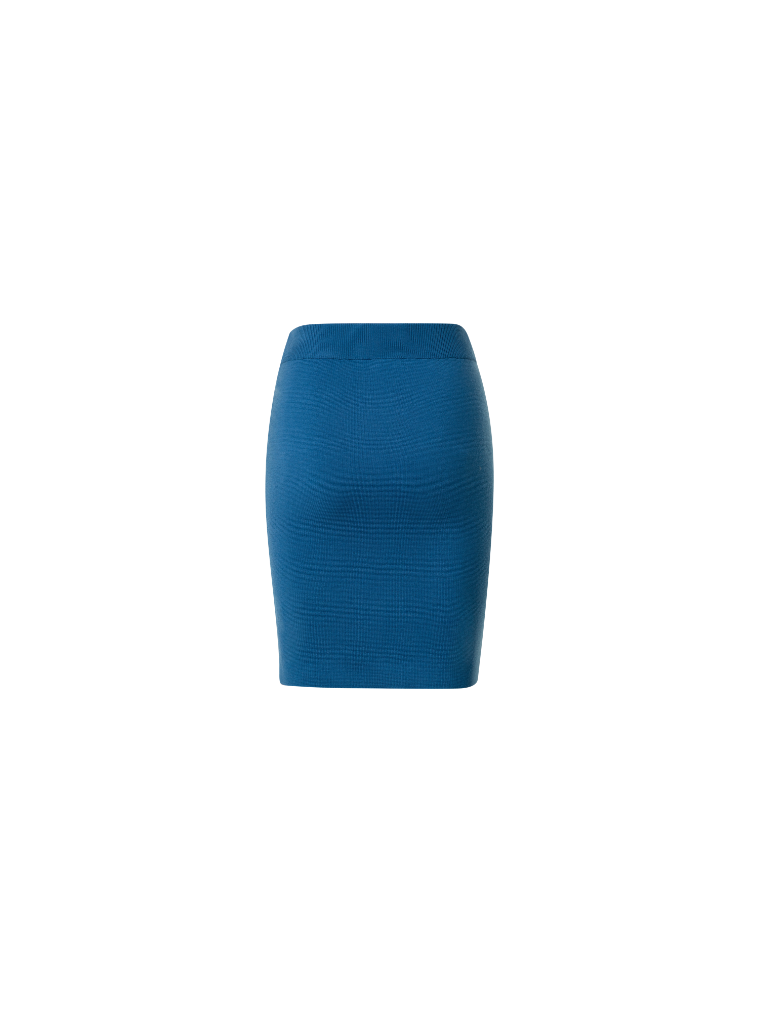 Designer Short Knit Skirt in Merino - blue