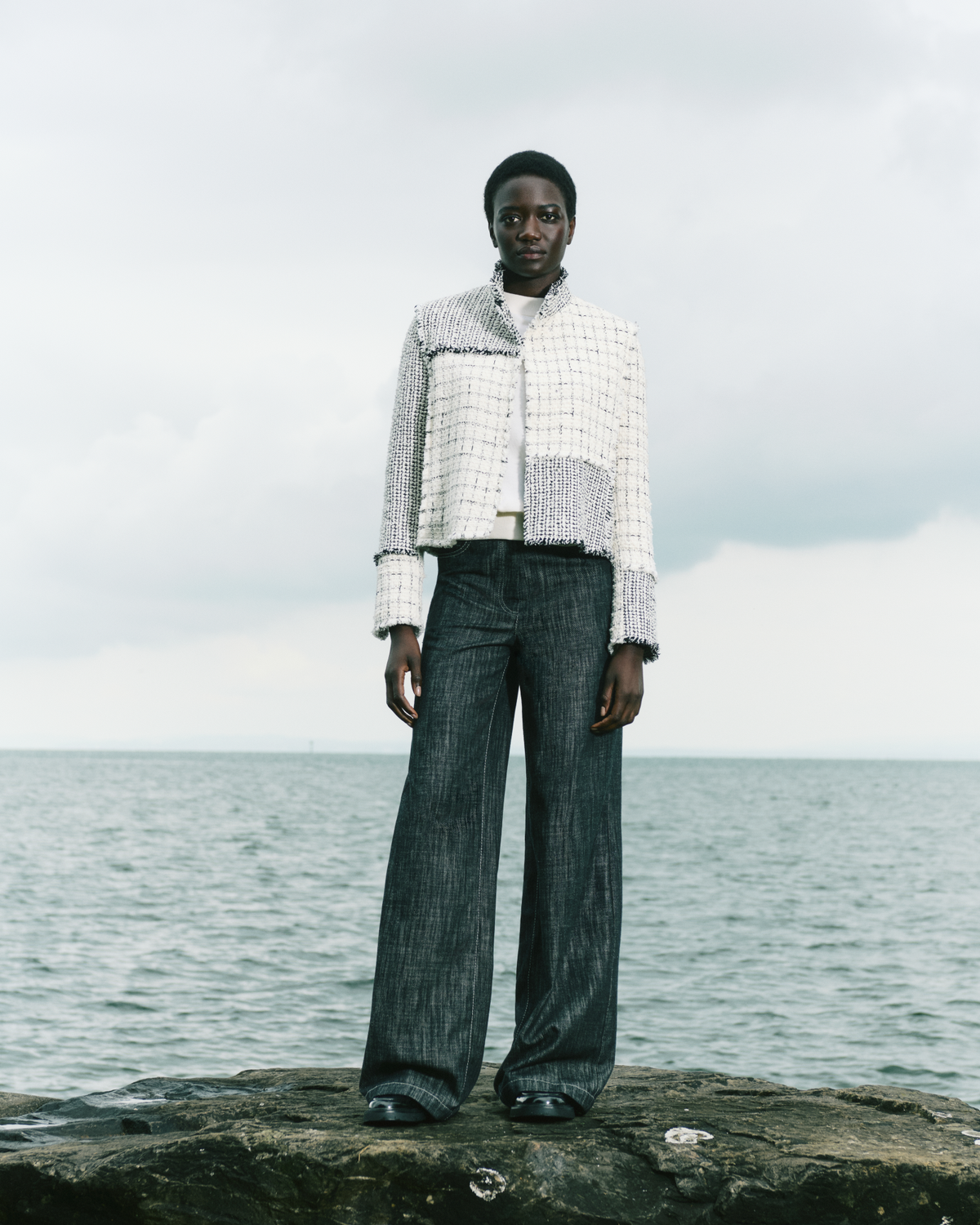 Short Jacket in Patchwork Tweed – Akris Inc. Short Jacket in Patchwork Tweed – Akris Inc.