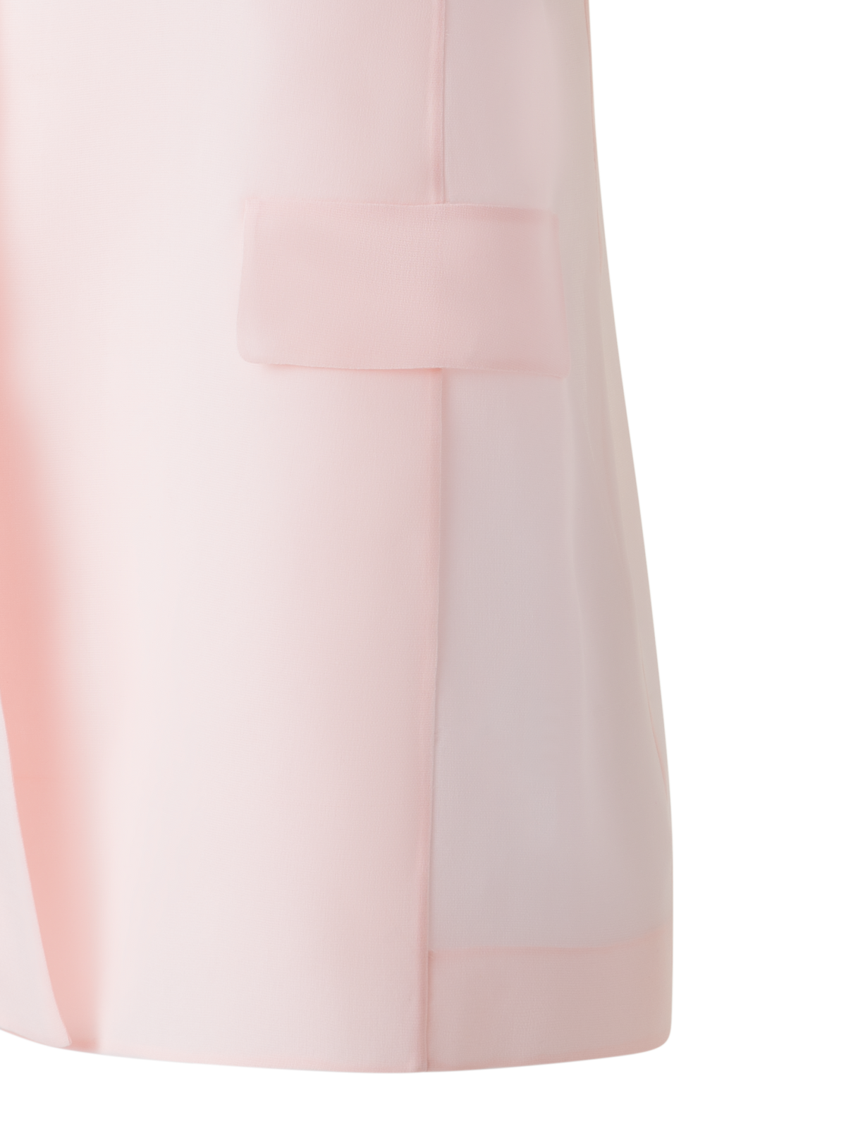 Designer Sheer Silk Organza Gilet - pastel - pink