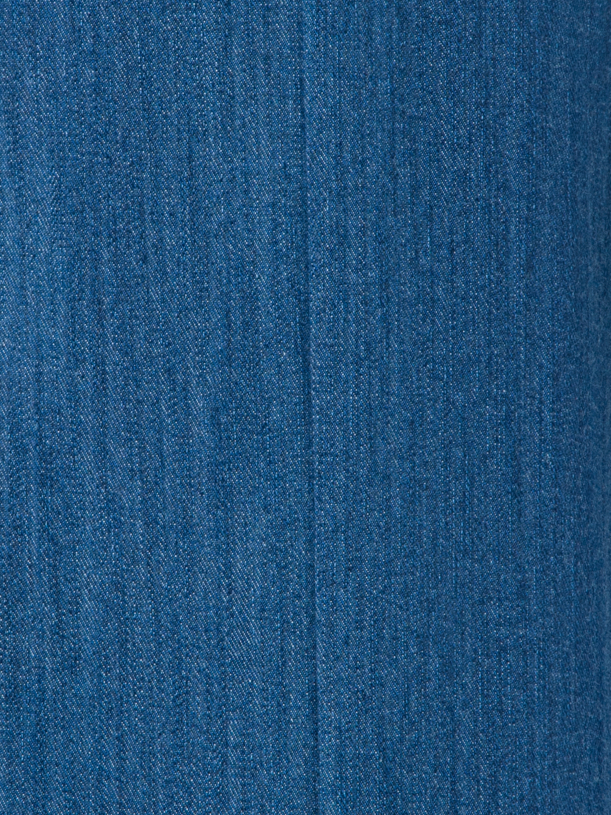 Designer Wide Cotton Denim Stretch Pants - blue