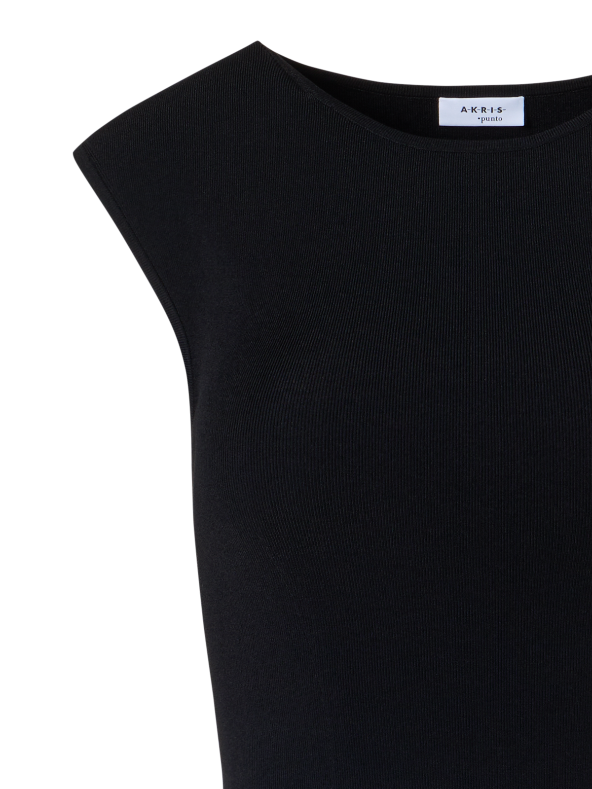 Designer Sleeveless Viscose Jersey Dress - black