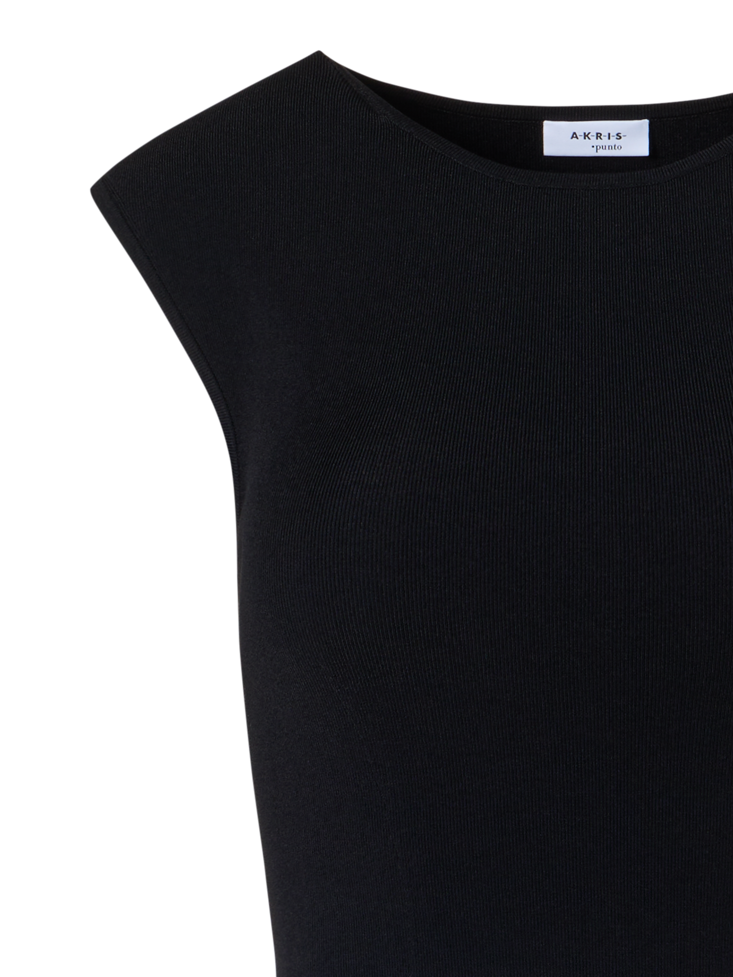 Designer Sleeveless Viscose Jersey Dress - black