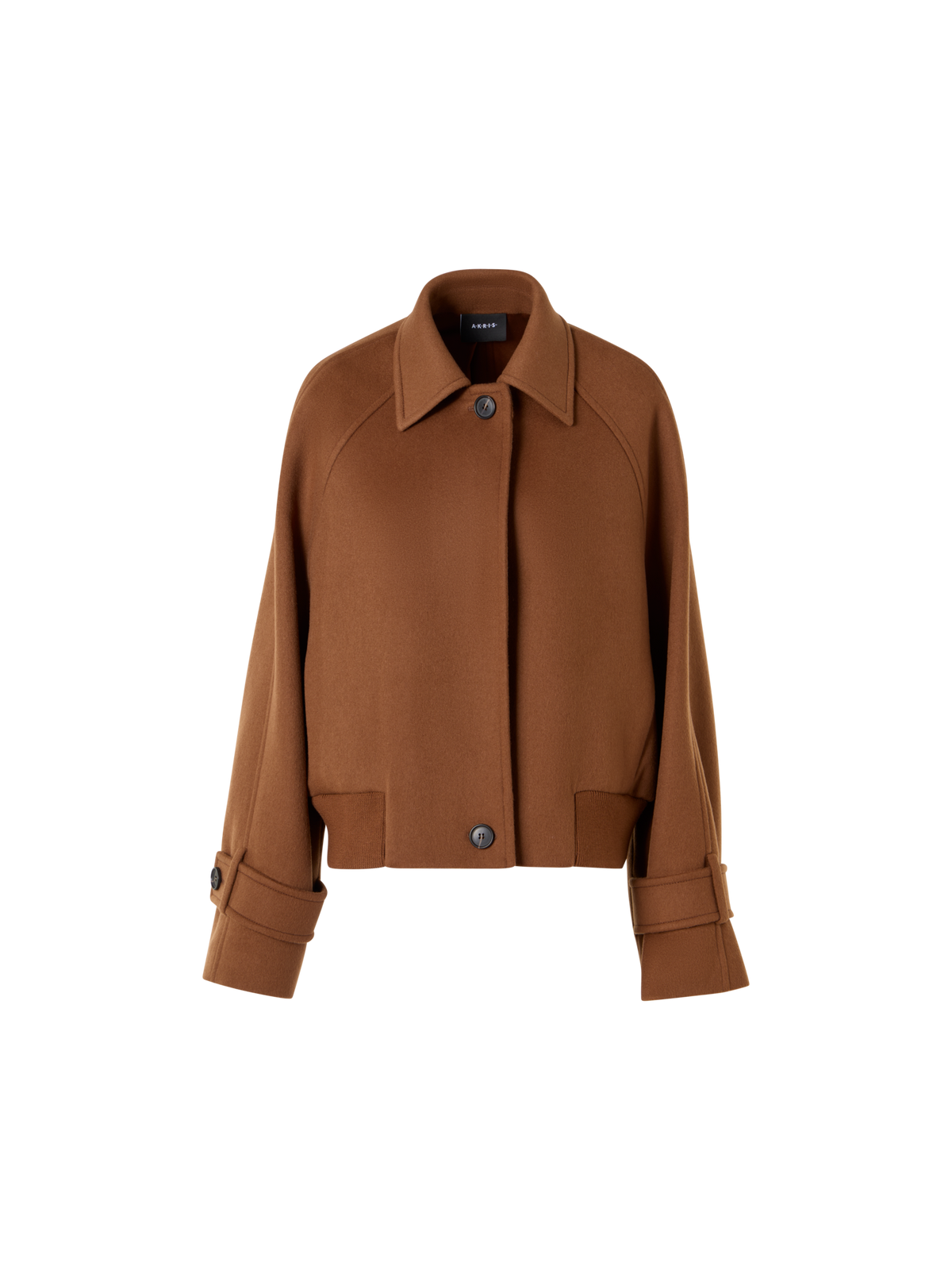 Designer Cashmere Double-Face Bomber Jacket - brown