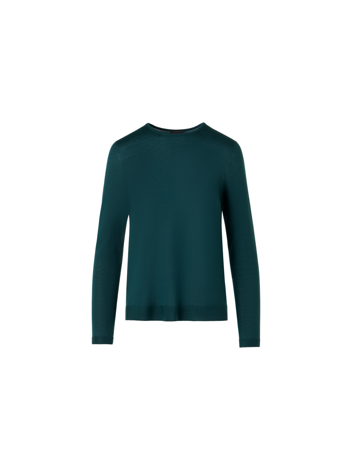Designer Seamless Crew Neck Sweater in Cashmere Silk - green
