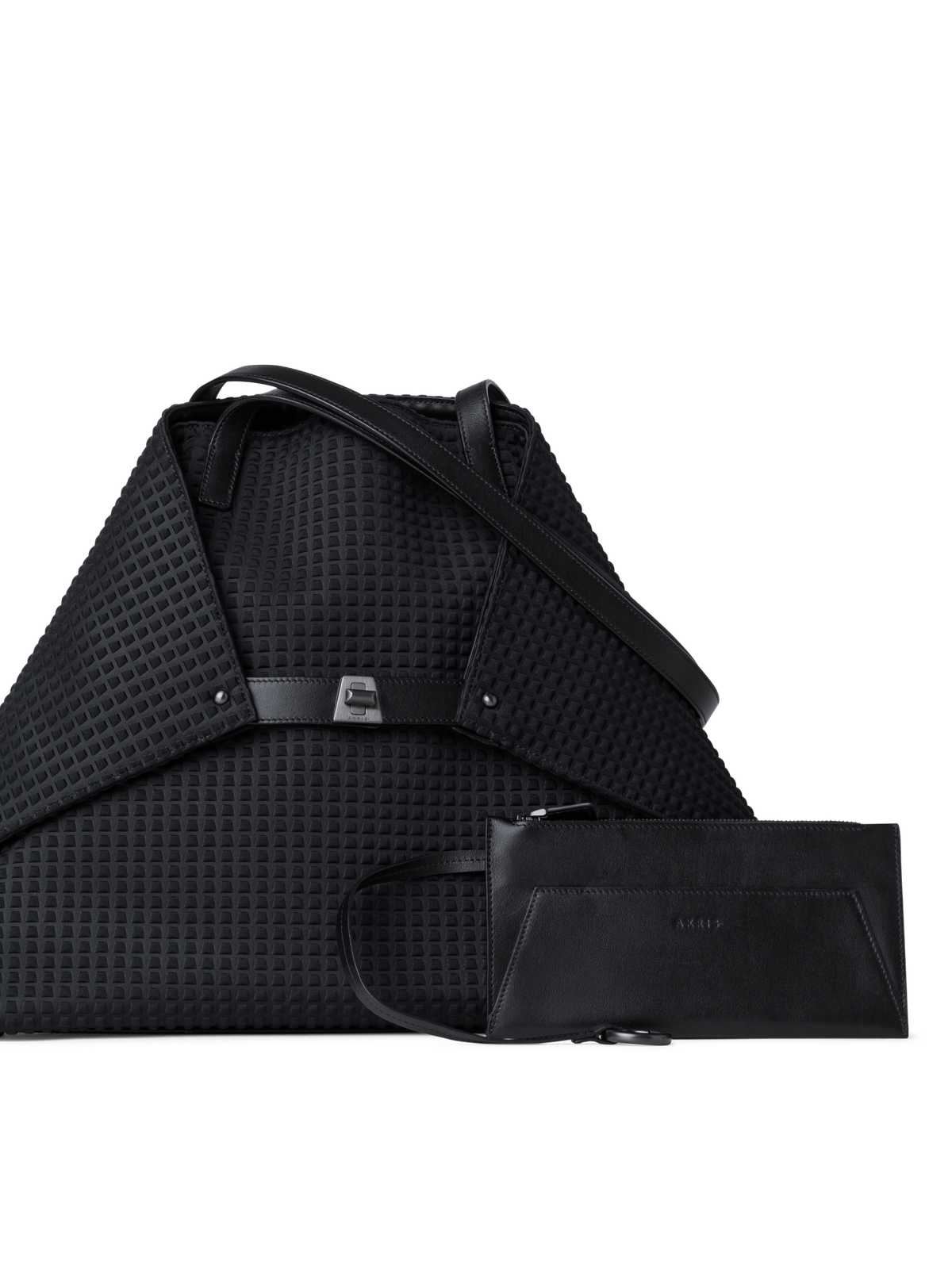 Designer Ai Medium Shoulder Tote - neutral - black