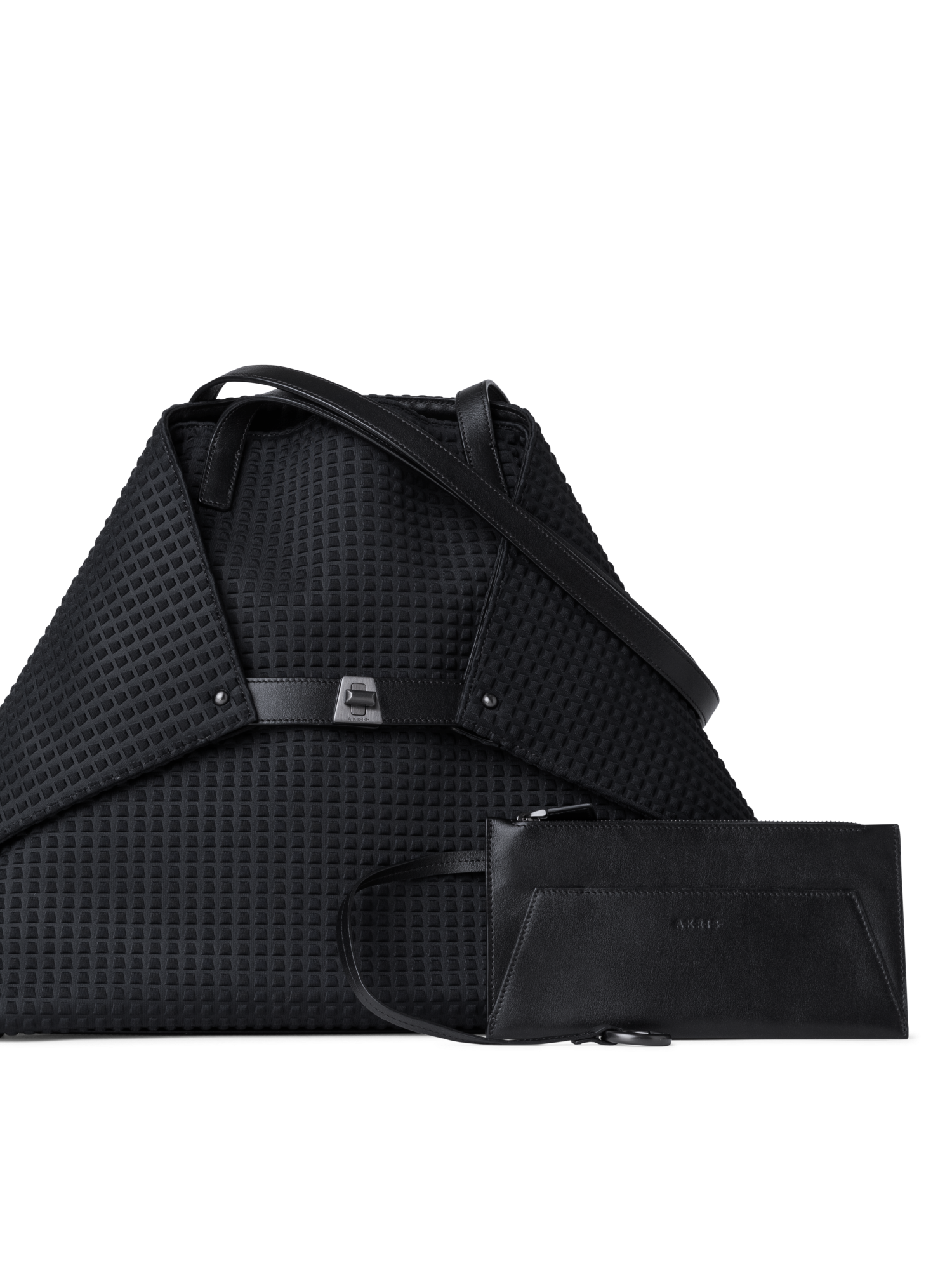 Designer Ai Medium Shoulder Tote - neutral - black