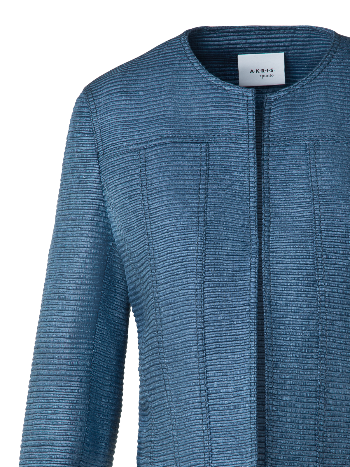 Designer Short Jacket in Indian Silk Ottoman - blue